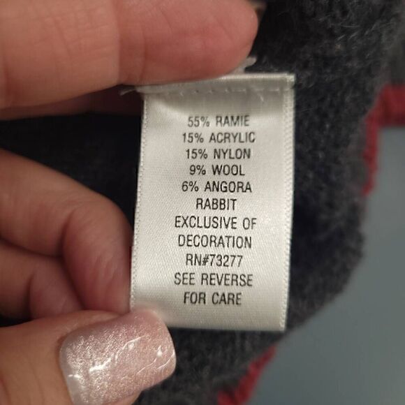 Croft & Barrow Christmas Cardinal Wool Angora Blend Zip Up Whimsical Sweater - Picture 10 of 12